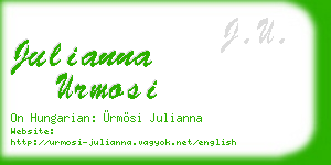 julianna urmosi business card