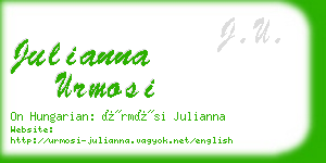 julianna urmosi business card